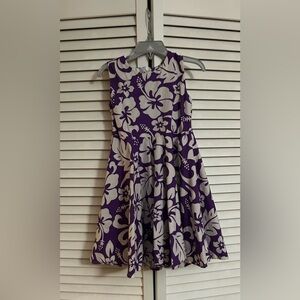 Purple Floral Kids Dress